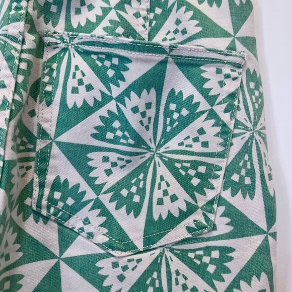 We The Free Youthquake Printed Stretch Crop Flare Fringe Hem Jeans Sz 27 - Picture 7 of 13